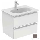 Mobilier baza Ideal Standard Tesi 60 x 49 x 44 cm, cu doua sertare, grej