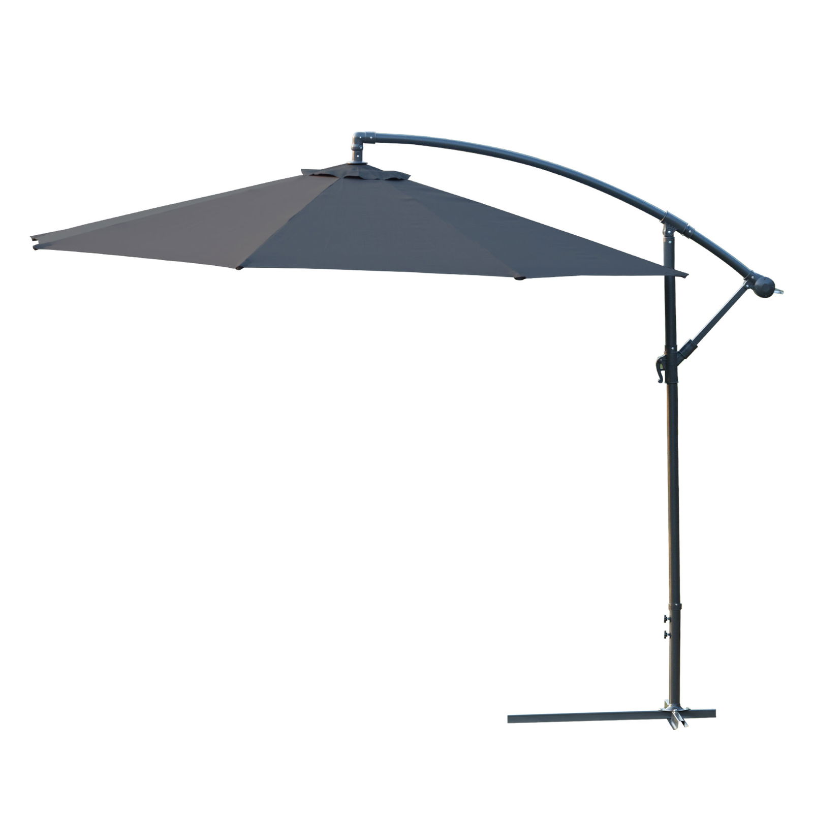 Outsunny Umbrela pentru Gradina Brat Deluxe Inclinabila cu Manivela, Φ3m