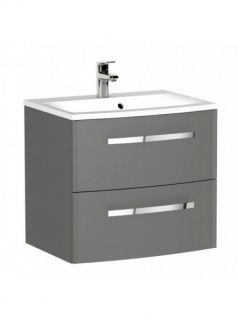 Set PROMO mobilier cu lavoar Oristo Wave 60x45x53 cm gri mat