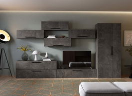 Living Pati 220 - Mobila Sufragerie Gri Beton