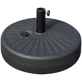 Outsunny Baza pentru Umbrela de Gradina cu Stalp Central Φ3.8cm si 4.8cm, Soclu pentru Umbrela care se Umple cu Apa sau Nisip, Negru