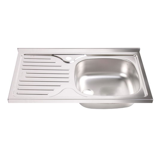 Chiuveta Bucatarie Inox pe masca + Sifon Pe Dreapta