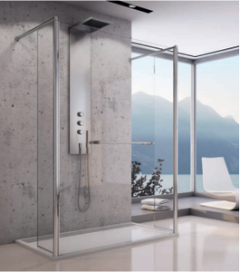 Cabina dus Walk-in SanSwiss Fun FUT2 90 x H200 cm sticla securizata
