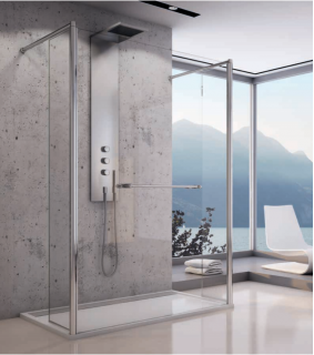Cabina dus Walk-in SanSwiss Fun FUT2 90 x H200 cm sticla securizata