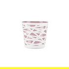 Ghiveci bicolor Beti, 15 cm, plastic, roz/alb