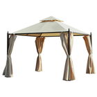 Outsunny Foisor de Gradina Impermeabil 3 x 3m cu 4 Panouri Laterale Bej | Aosom Ro