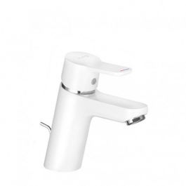 Baterie lavoar Kludi Pure&Easy 70 alb cu ventil metalic pop-up