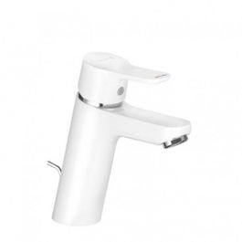 Baterie lavoar Kludi Pure&Easy 100 alb cu ventil metalic pop-up