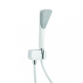Set dus Kludi Fizz 1S cu para 1 jet, furtun 1250 mm si agatatoare FixFit alb