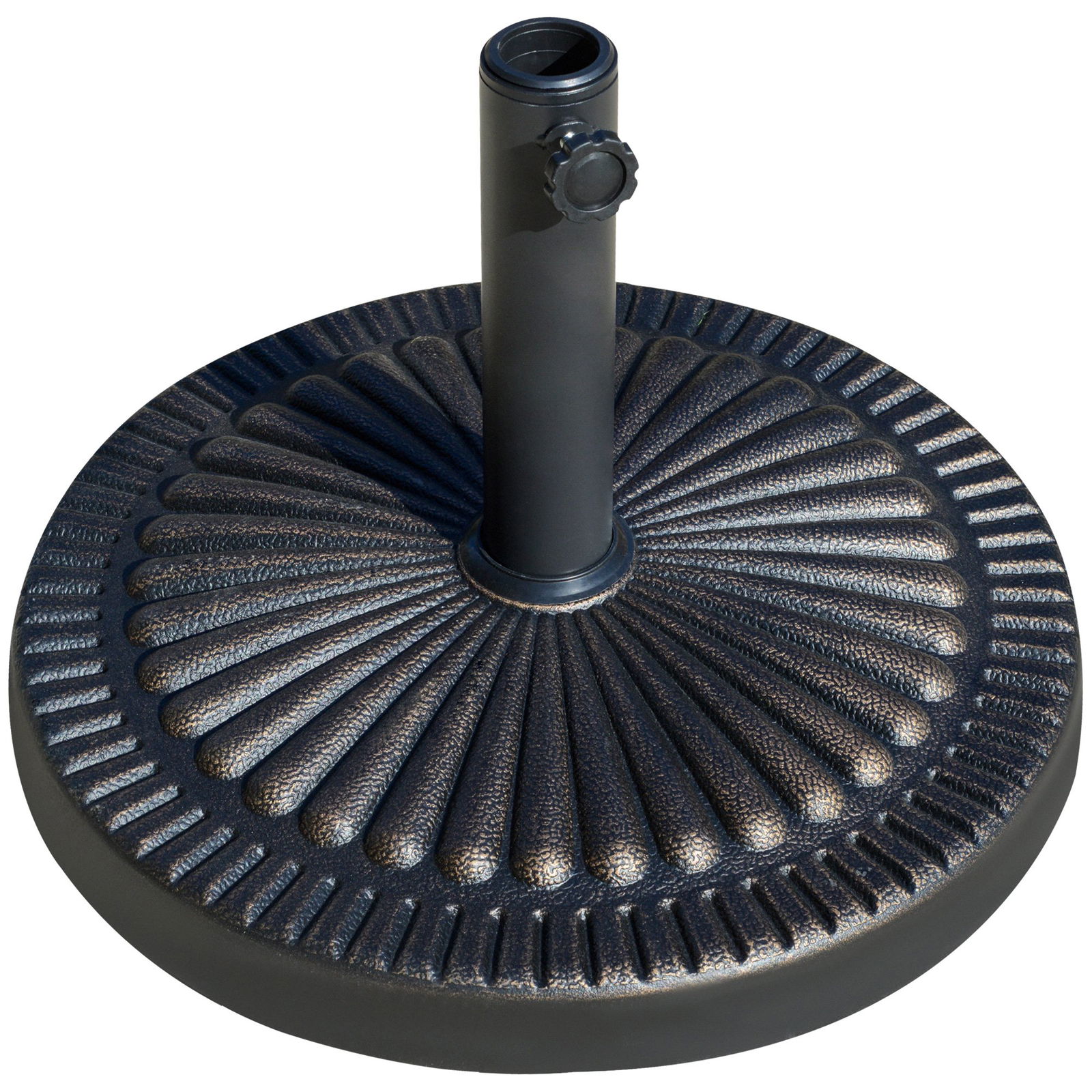 Outsunny Suport pentru umbrela de exterior, 14kg, rotund, Bronz | Aosom Ro