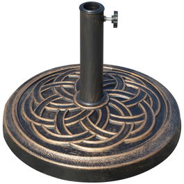 Outsunny Suport pentru umbrela de exterior, 12kg, rotund, Bronz | Aosom Ro