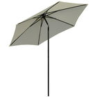 Outsunny Umbrela de gradina sau veranda 2.6M, 6 coaste si stâlp din aluminiu, Alb crem | Aosom Ro