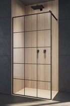Cabina de dus Walk-In Radaway Modo New Black II Factory 50 x H200 cm profil negru mat