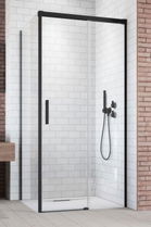 Usa cabina de dus Radaway Idea Black KDJ dreapta 100 x H200.5 cm profil negru mat