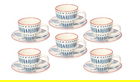 Set 6 cesti de cafea cu farfurii, Metropolis Tirreno, Tognana, 95 ml, ceramica glazurata, multicolor
