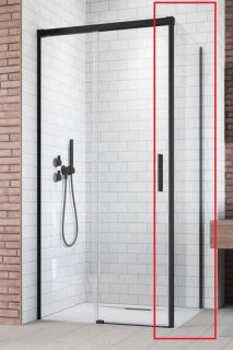 Perete lateral cabina dus Radaway Idea Black KDJ dreapta 80 x H200.5 cm profil negru mat