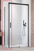 Perete lateral cabina dus Radaway Idea Black KDJ stanga 110 x H200.5 cm profil negru mat