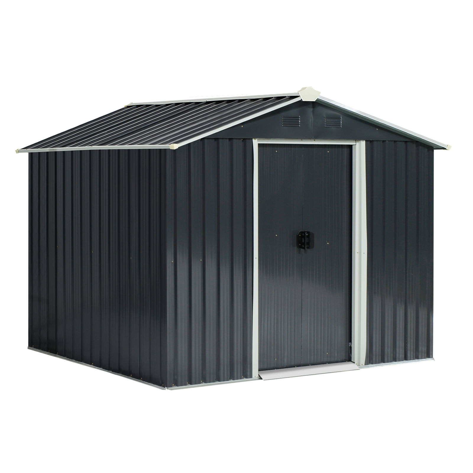 Outsunny Magazie de depositare pentru Gradina, sopron pentru unelte cu 2 usi Glisante de ventilatie, Otel | Aosom Ro