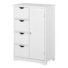 kleankin Mobila de Baie cu Usa Basculanta si Sertare Alb 56 x 30 x83cm