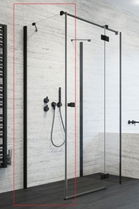 Perete lateral cabina dus Radaway Essenza New Black KDJ 110 x H200 cm profil negru mat