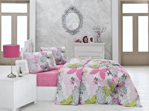 Cuvertura de pat, Victoria, Belinda, 160x230 cm, 100% bumbac, 260 gr/m², multicolor