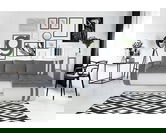 Coltar extensibil reversibil Atlanta Gri/Alb, cu lada de depozitare, 280x180x80 cm