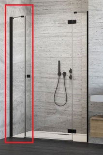 Perete lateral cabina dus Radaway Essenza New Black DWJS H200 cm profil negru mat