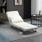 HOMCOM Fotoli Pat Modern 2 in 1 cu spatar reglabil pe 5 nivele, 65x69x82cm