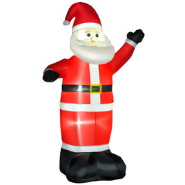 Homcom Mos Craciun Gonflabil, Decoratiune cu Lumini LED, decor de Craciun, decoratiune de exterior de craciun | AOSOM RO