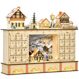 HOMCOM Calendar de  Advent, calendar de Craciun, decoratiunde de Craciun | AOSOM RO