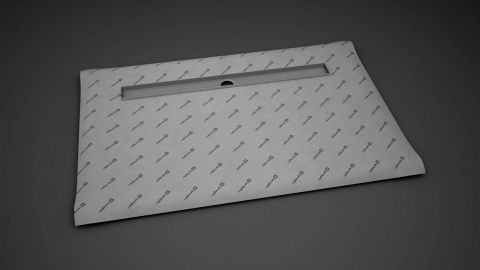 Sistem de dus fara cadita, cu rigola Radaway RadaDrain pe marginea lunga 100 x 90 cm