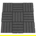 Outsunny Set 9 Caramizi de Cuplat pentru Terasa 30x30x2cm, 0.81 mq, Negru 