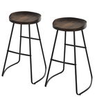HomCom set 2 scaune bar, 49,5x44x71 cm, maro