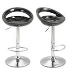 HomCom set 2 scaune de bar, plastic ABS, negru | AOSOM RO