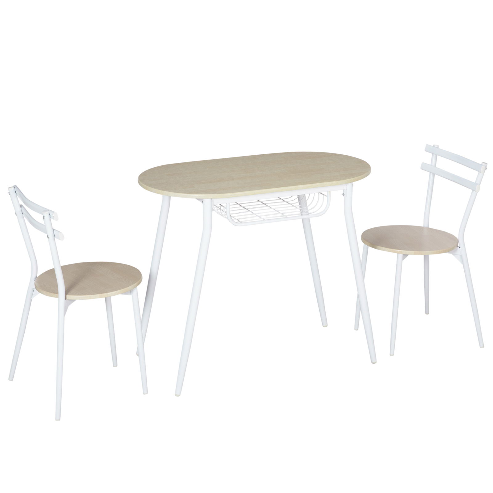 HOMCOM Set de masa cu scaune, Set mobilier pentru bucatarie, masa din MDF, masa de bucatarie | AOSOM RO