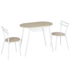 HOMCOM Set de masa cu scaune, Set mobilier pentru bucatarie, masa din MDF, masa de bucatarie | AOSOM RO