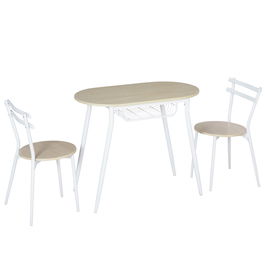 HOMCOM Set de masa cu scaune, Set mobilier pentru bucatarie, masa din MDF, masa de bucatarie | AOSOM RO