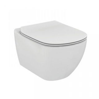 Set PROMO vas WC Ideal Standard Tesi Rimless cu capac slim inchidere lenta