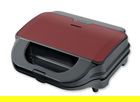 Sandwich maker Heinner, 900 W, placi detasabile, grill, waffles, negru/rosu sidefat