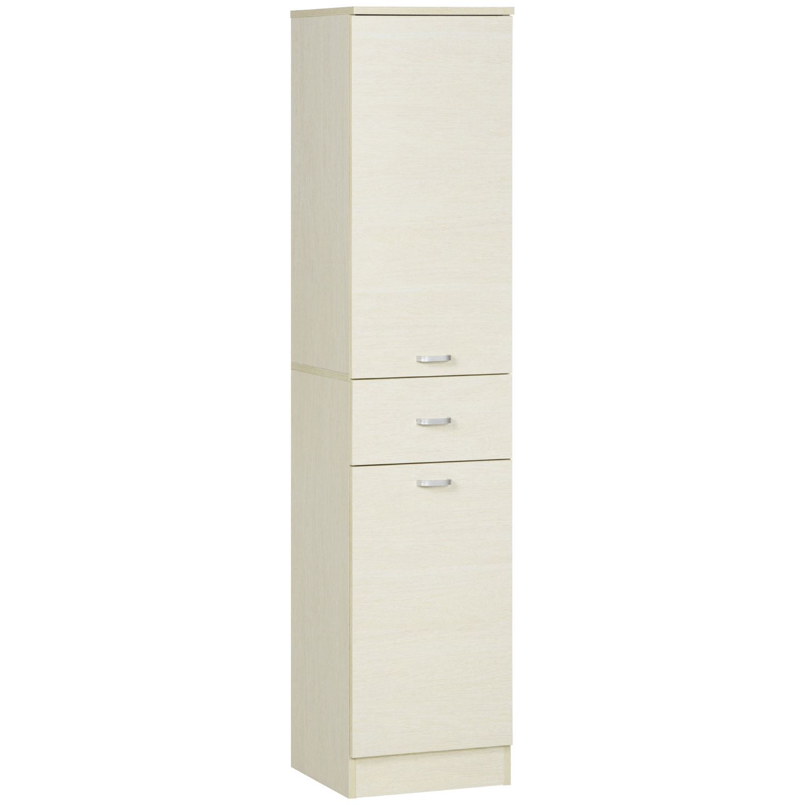 HOMCOM Dulap de bucatarie din PAL cu 2 dulapuri, sertar central si polita reglabila, 34x34x150cm, culoarea lemnului
