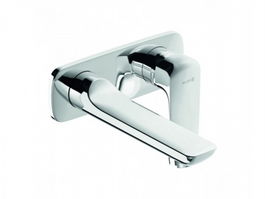 Baterie lavoar Kludi Ameo de perete, pipa 185mm, montaj incastrat