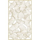 HOMCOM Decor de perete metalic 3D, decoratiune de perete aurie cu cadru dreptunghiular si frunze de ginkgo, 50 x 85 cm | AOSOM RO