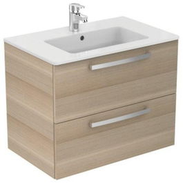 Set PROMO mobilier suspendat Ideal Standard Tempo 80 cm cu lavoar, stejar nisip