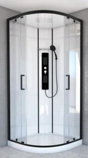 Cabina de dus hidromasaj Sanotechnik Quickline CL73, semirotunda 90x90xH225 cm