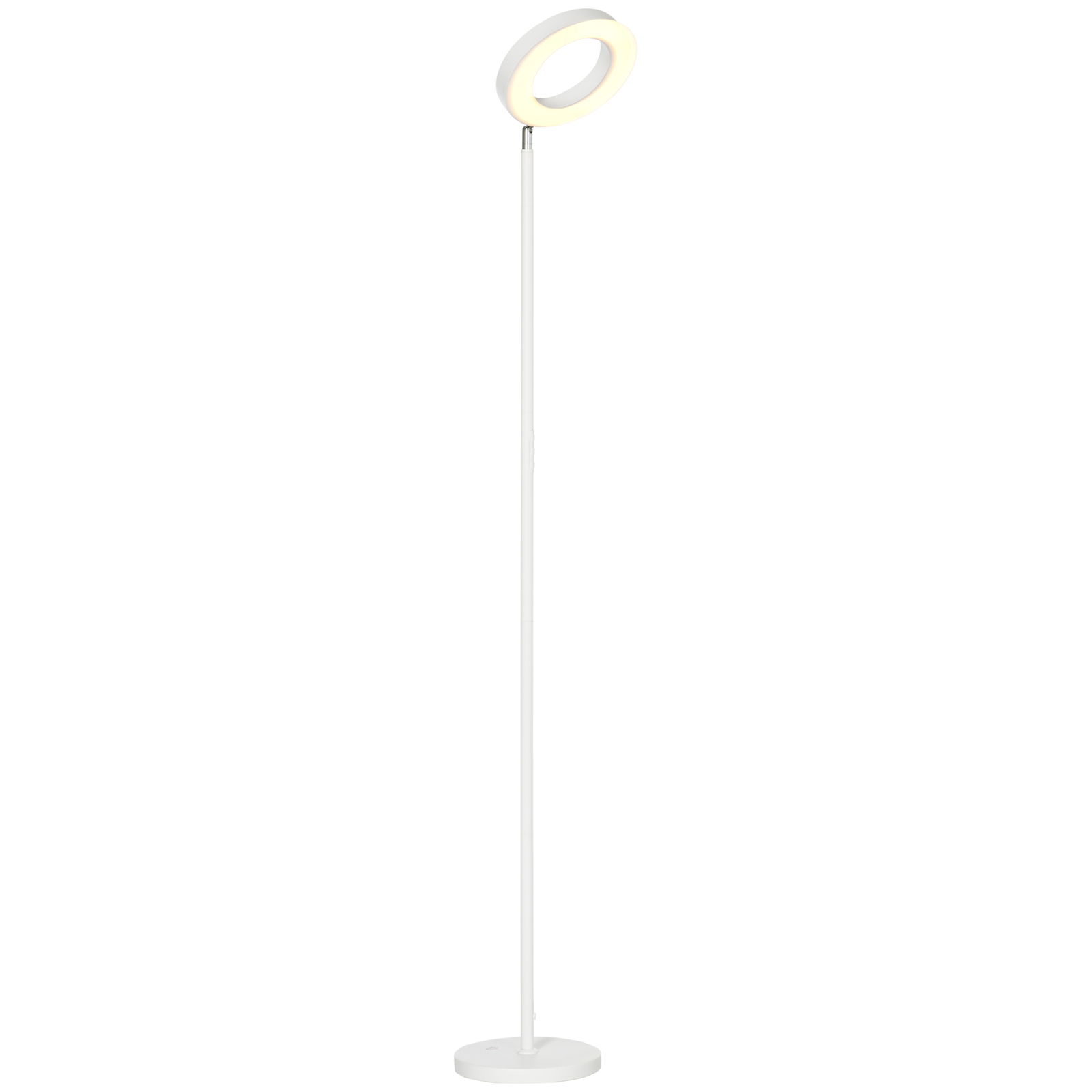HOMCOM Lampa de podea compatibila cu Alexa si Google Home, cu lumina RGB cu dubla iluminare, otel | AOSOM RO