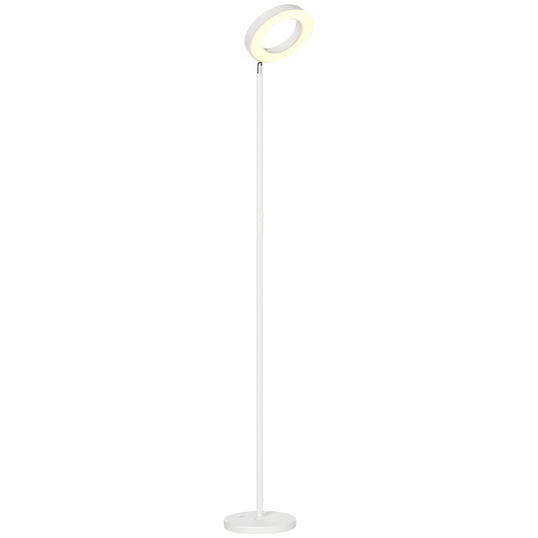 HOMCOM Lampa de podea compatibila cu Alexa si Google Home, cu lumina RGB cu dubla iluminare, otel | AOSOM RO