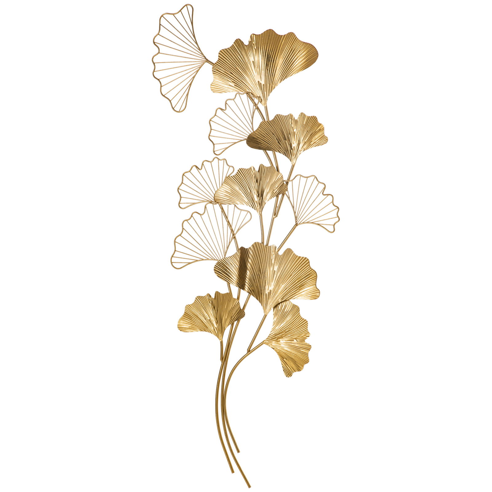 HOMCOM Decoratiune de perete 3D Moderna Frunze de Ginkgo Sculpturi de Perete Agatate Decor pentru Sufragerie | AOSOM RO