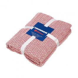 Cuvertura Pled, Heinner, 160x200 cm, 75% bumbac si 25% poliester, rosu