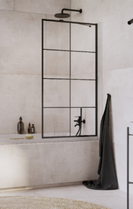Paravan cada Radaway Idea Black PNJ Factory, un element fix, 60xH150 cm