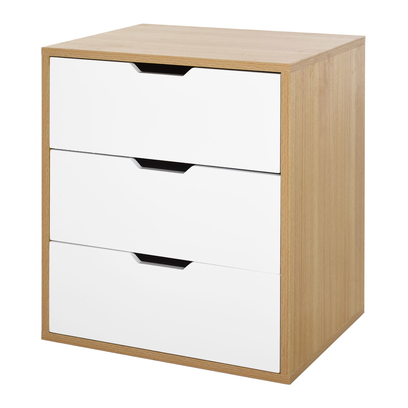 HOMCOM Dulap din lemn cu 3 sertare moderne pentru Casa si Birou